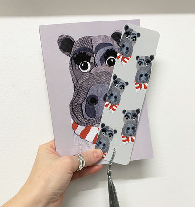 Cushy Paws Hippo Bookmark