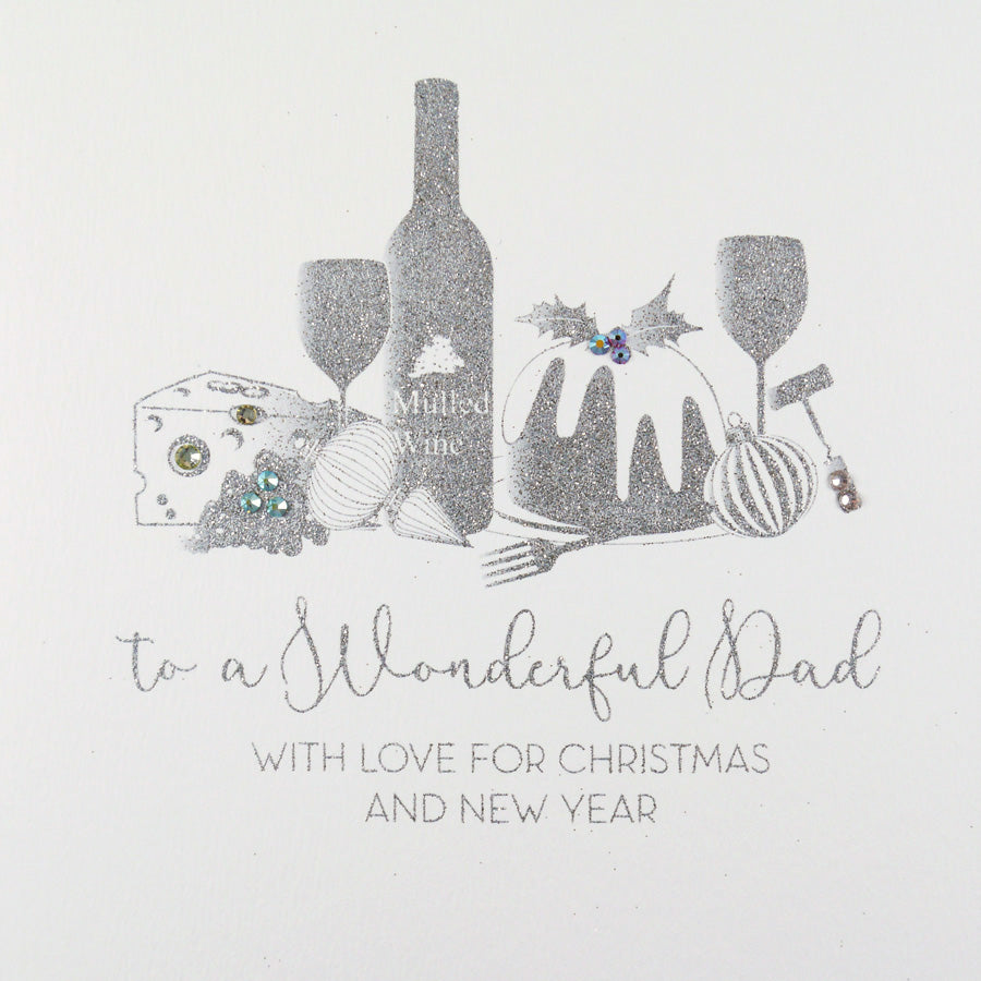 Five Dollar Shake Wonderful Dad Mulled wine Christmas Card