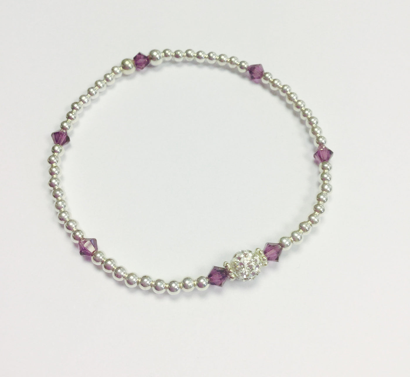 Jolu Jewellery Amethyst (February Birthstone) Bracelet