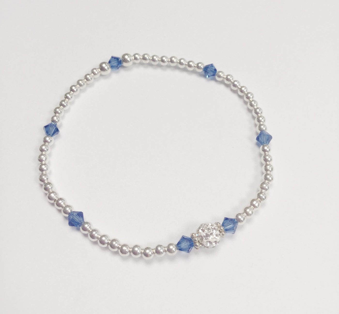 Sapphire (September Birthstone) Silver Bracelet