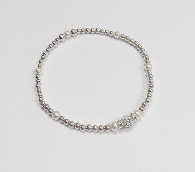Pearl (June Birthstone) Silver Bracelet