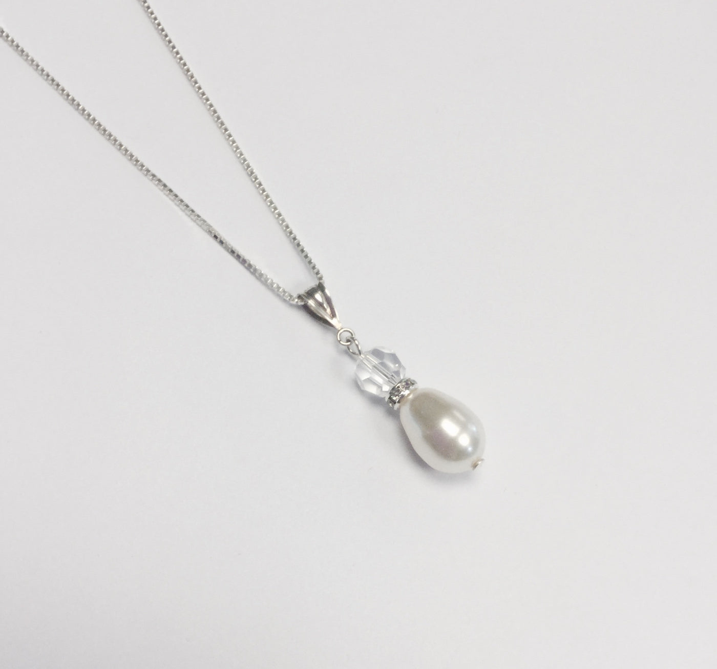 Jolu Jewellery Belle Pendant -Swarovski Clear Crystal