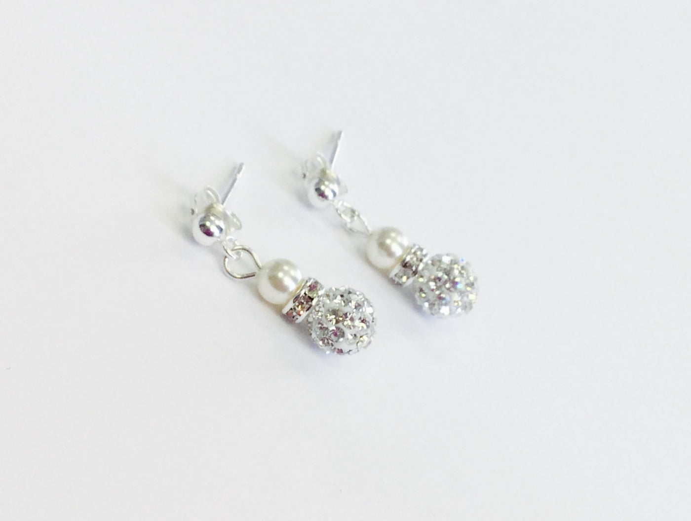 Jolu Jewellery Amelia Tiny Drop Earrings Pearl