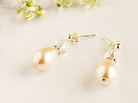 Jolu Jewellery Belle Earrings - Swarovski Clear Crystal