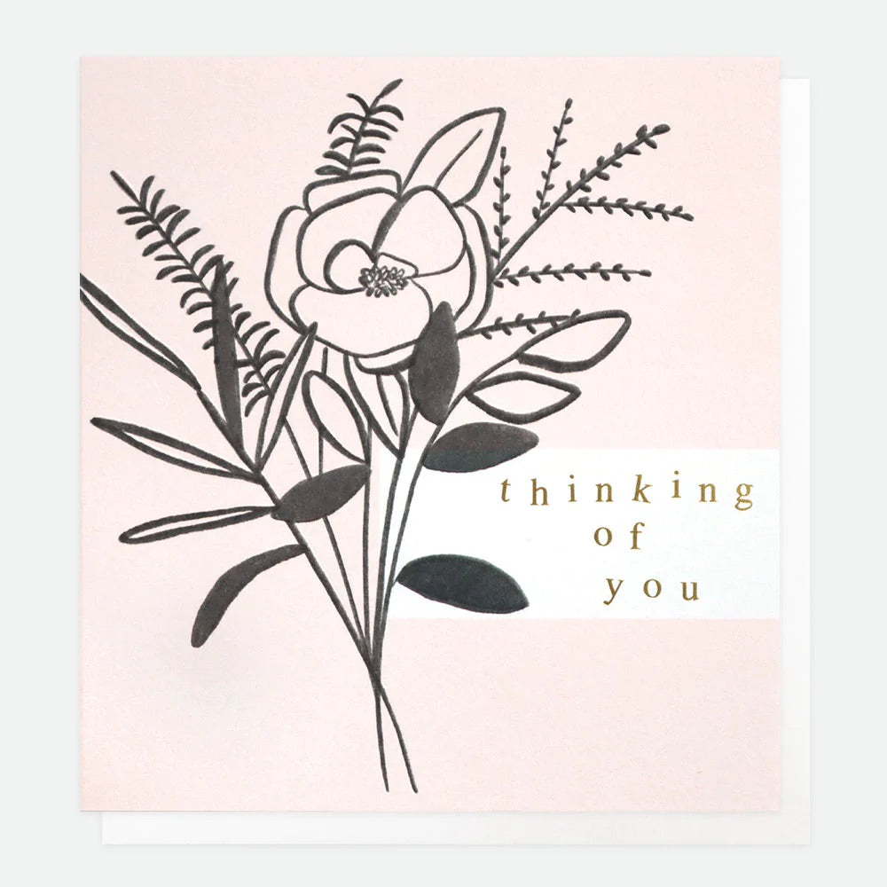 Caroline Gardner Thinking of You Inkwell floral Card