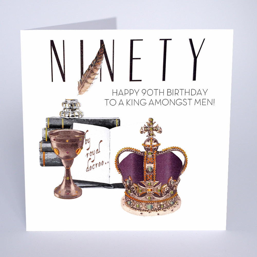 Five Dollar Shake Happy 90th King Amongst Men Birthday Card