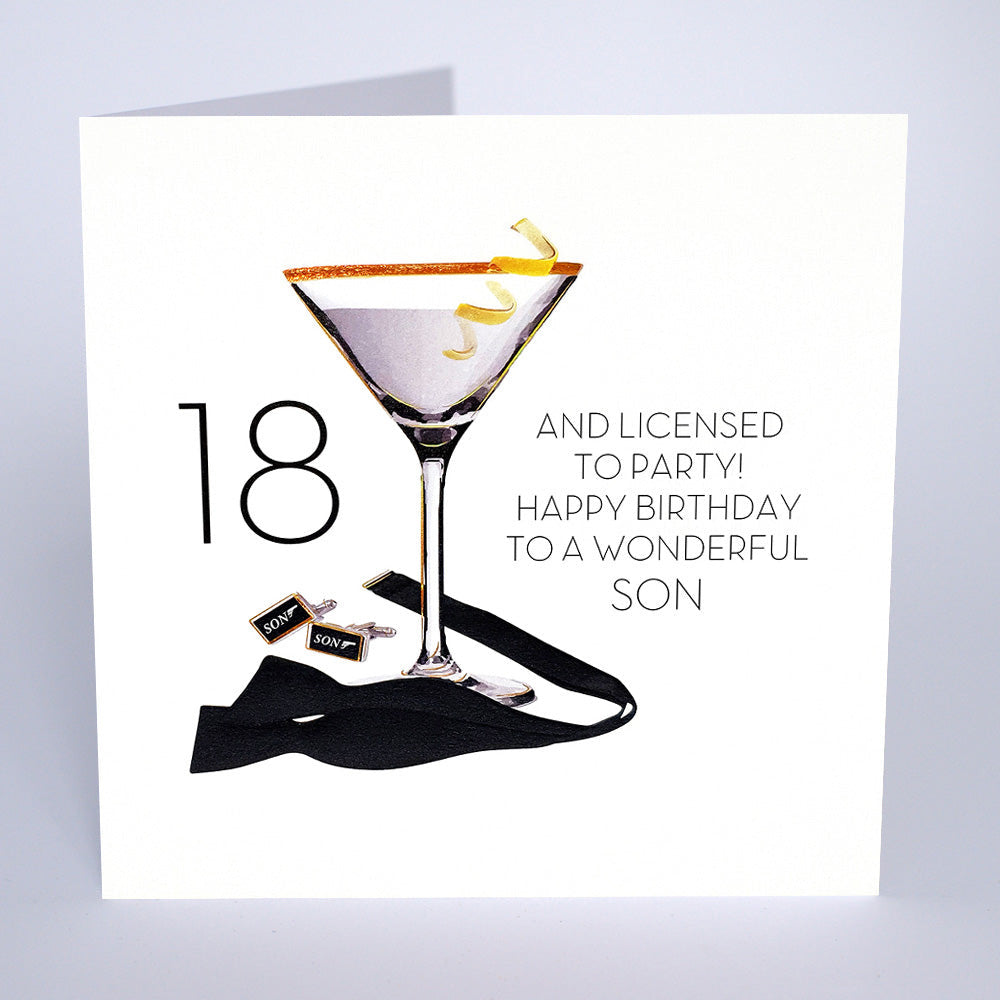 Five Dollar Shake Son 18 & Licensed to Party Birthday Card