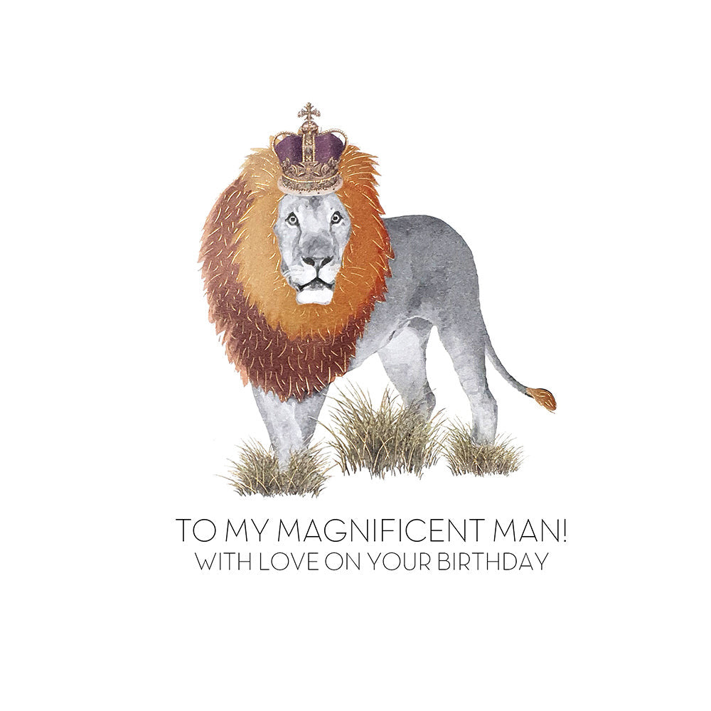 Five Dollar Shake To My Magnificent Man Lion Birthday Card