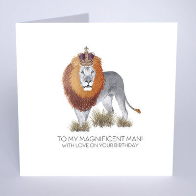 Five Dollar Shake To My Magnificent Man Lion Birthday Card