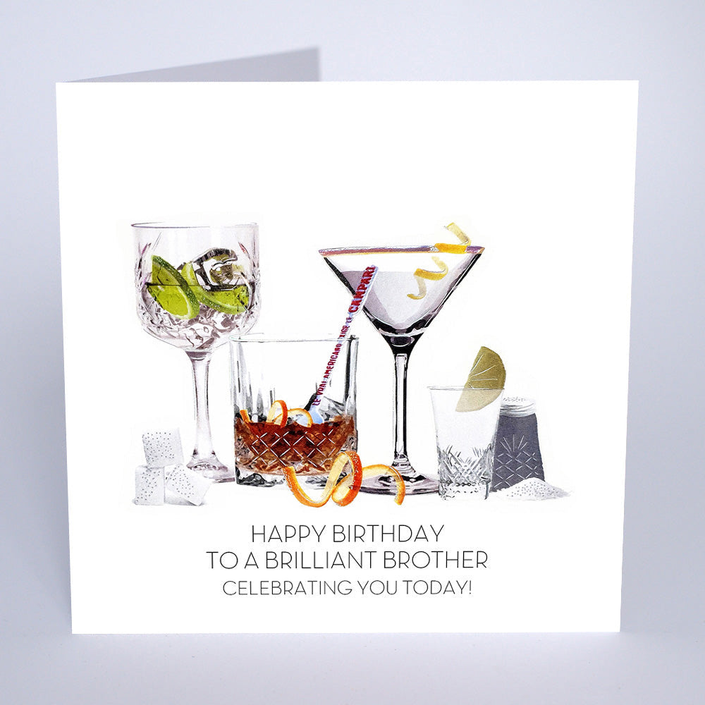 Five Dollar Shake Brilliant Brother Cocktails & Spirits Birthday Card