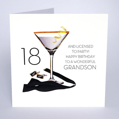 Five Dollar Shake - LARGE Grandson 18 & Licensed to Party Birthday Card