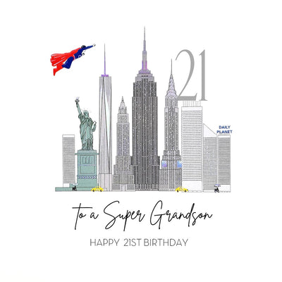 Five Dollar Shake - LARGE Super Grandson 21st Birthday Card