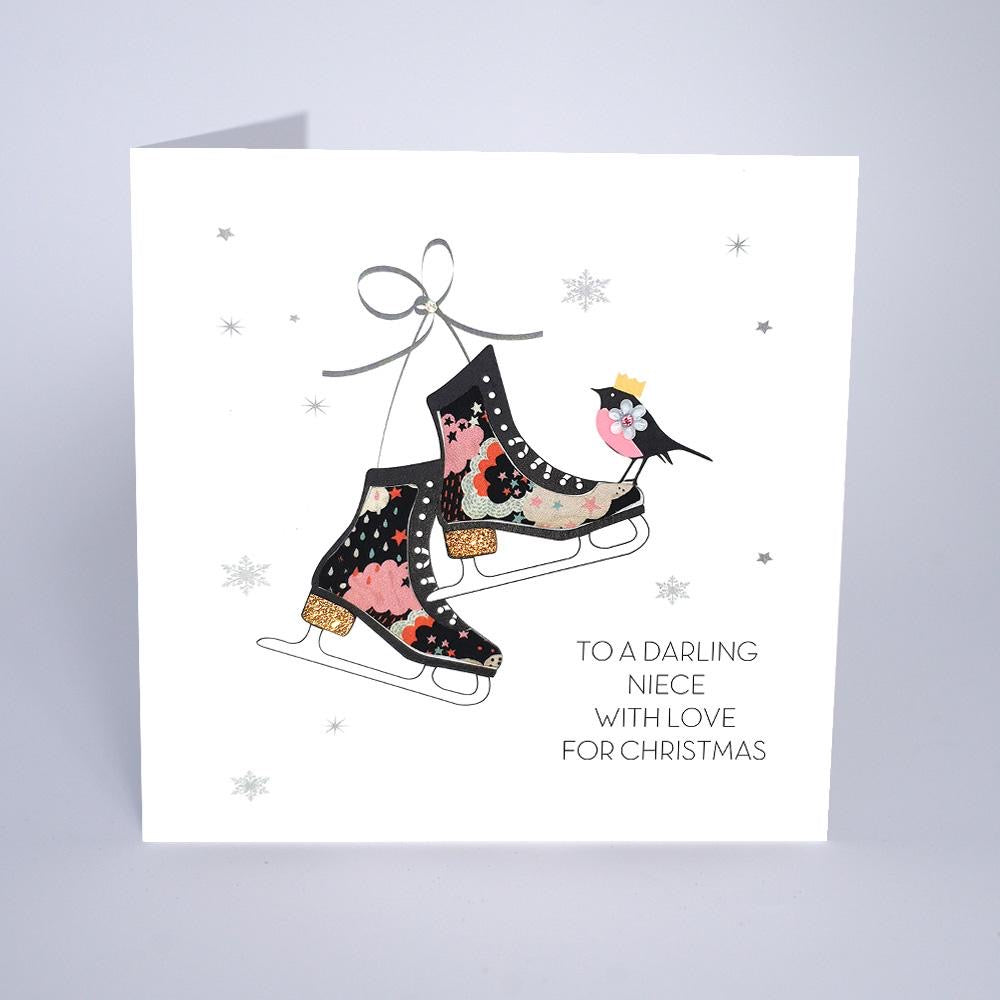 Five Dollar Shake - Darling Niece Skating Boots Christmas Card