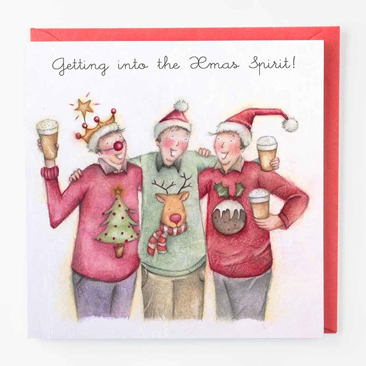Berni Parker Christmas Card - Getting into the Xmas Spirit