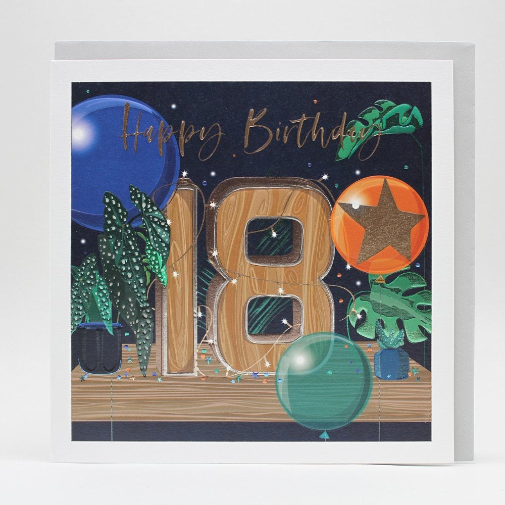 Belly Button LARGE Luxe 18th Birthday Card