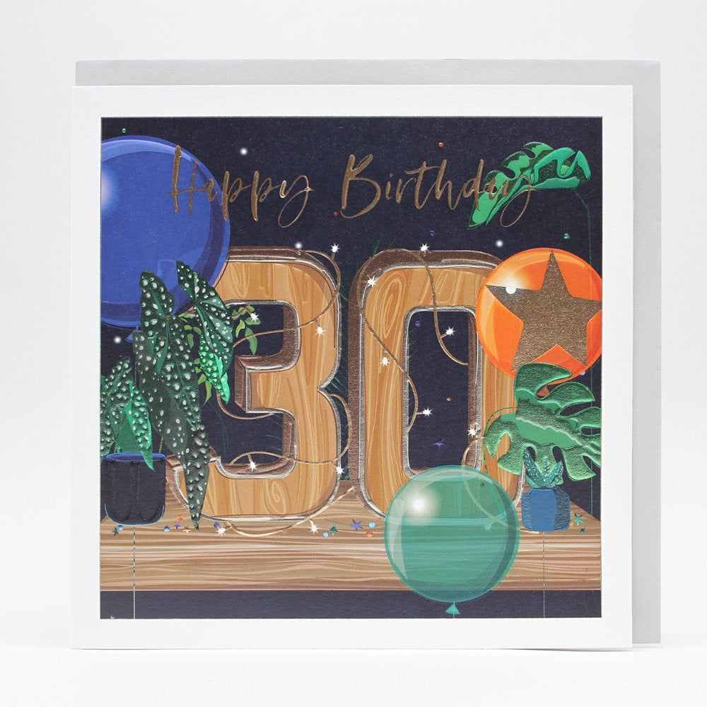 Belly Button LARGE Luxe 30th Birthday Card
