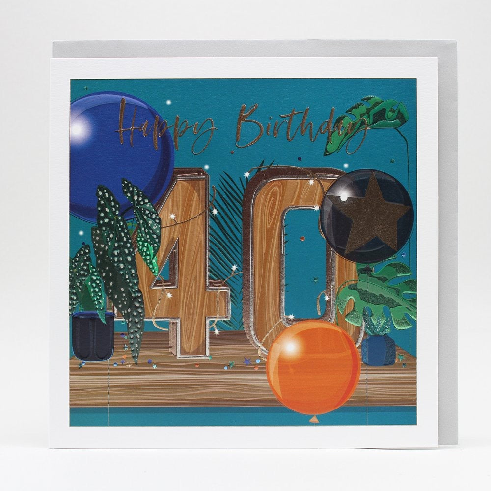 Belly Button LARGE Luxe 40th Birthday Card