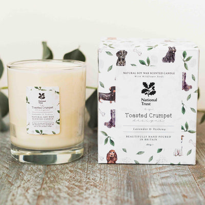 Toasted Crumpet - Lavender & Verbena Glass Candle - Muddy Paws