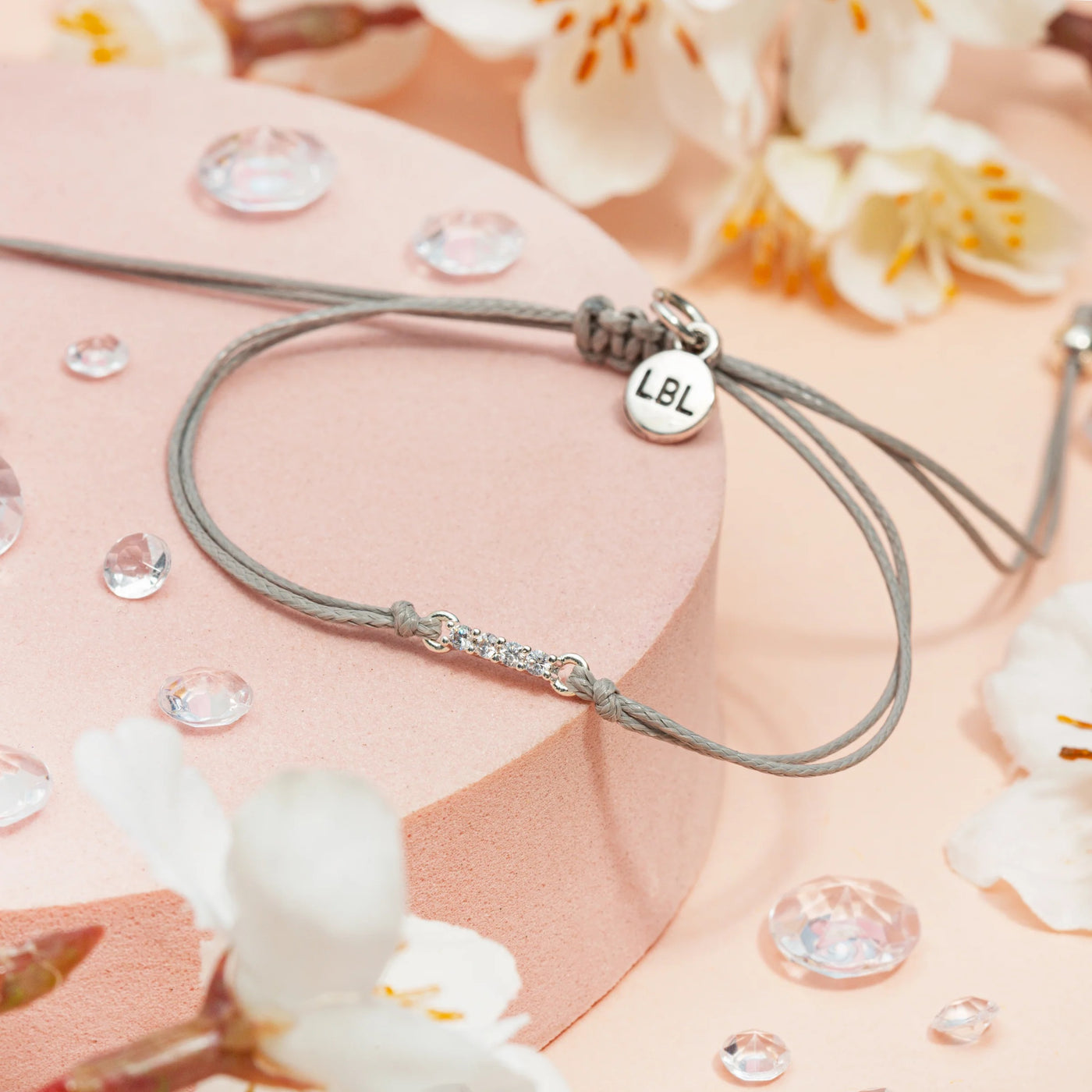 Letterbox Love Pave Cord Bracelet - When Robins Appear, Loved Ones Are Near