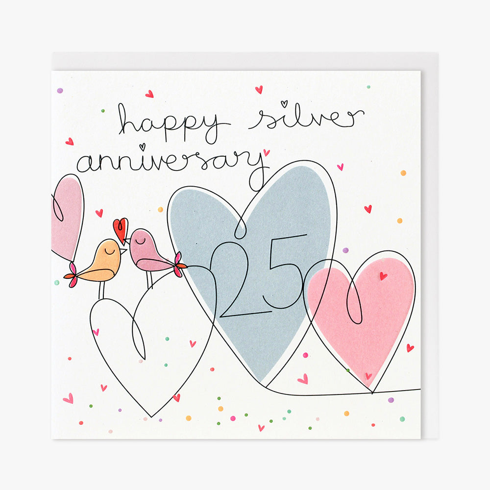 Belly Button Happy Silver Anniversary Card