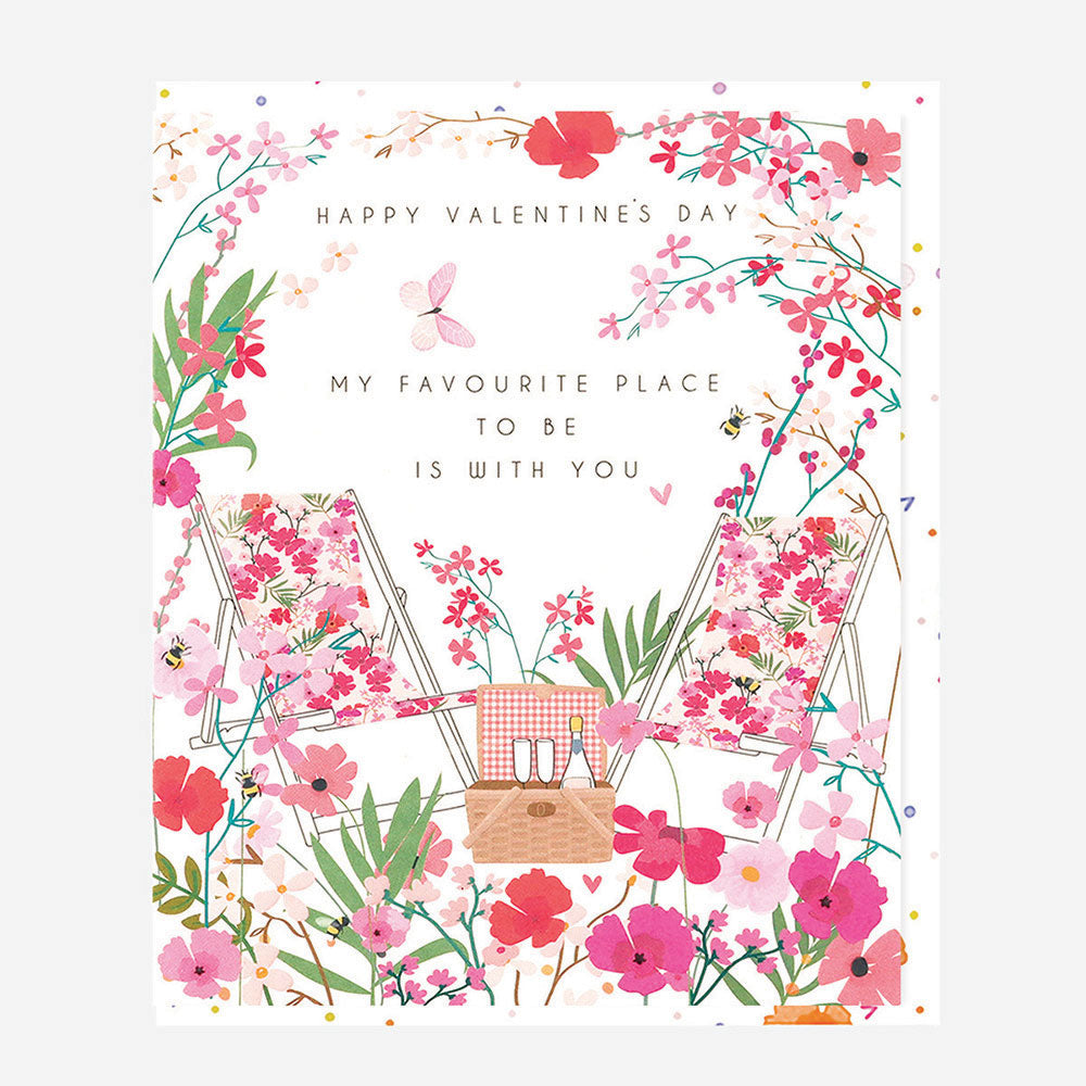 Belly Button Happy Valentines Day - My Favourite Place To Be Card