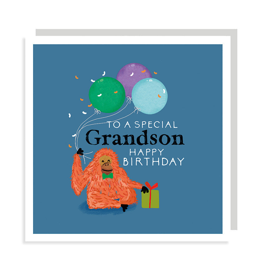 Rosanna Rossi Special Grandson Orangutan Birthday Card