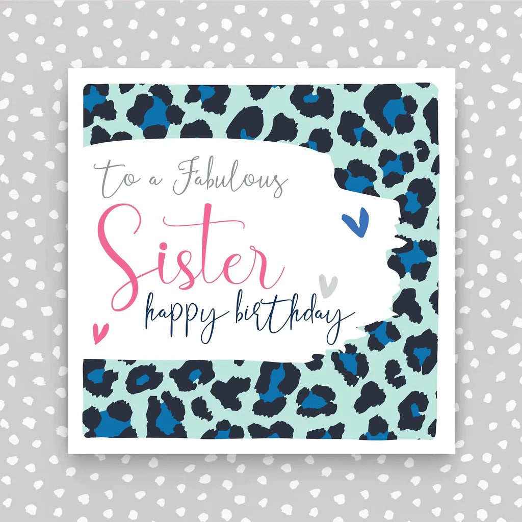 Molly Mae Fabulous Sister Happy Birthday Leopard Print Card