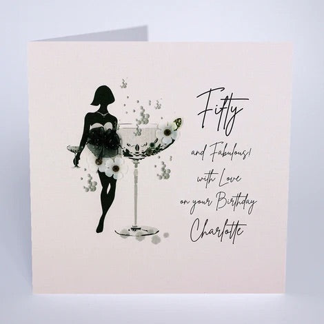 Personalised Female Age Birthday Card (PCAB57) Five Dollar Shake