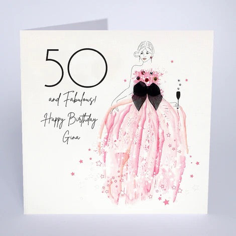 Personalised Female Age Birthday Card (PCAB58) Five Dollar Shake