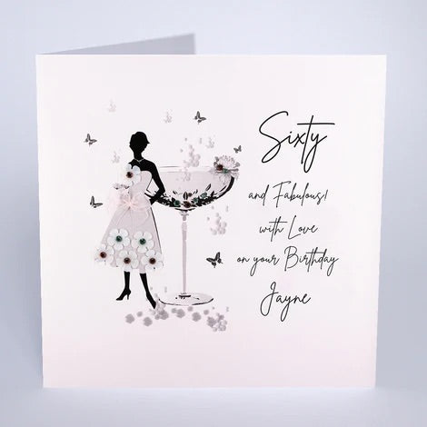 Personalised Female Age Birthday Card (PCAB60) Five Dollar Shake