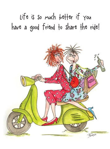 Camilla & Rose Blank Card - Friends To Share the Ride