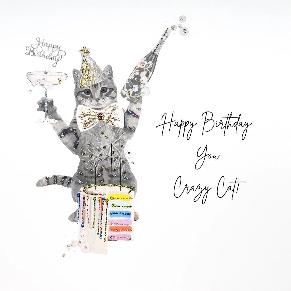 Five Dollar Shake You Crazy Cat Birthday Card