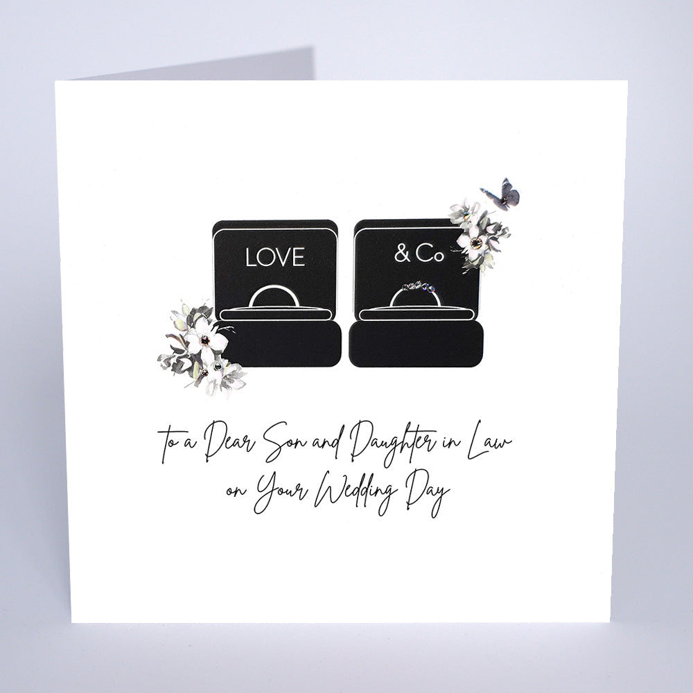 Five Dollar Shake Son & Daughter-in-Law on Your Wedding Day (Ring Boxes) Card