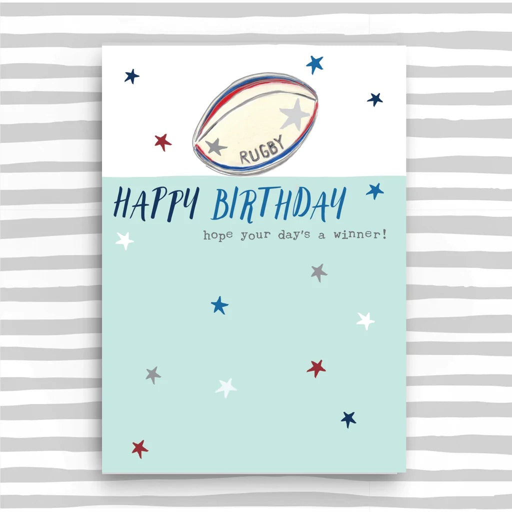 Molly Mae Happy Birthday Hope Your Days a Winner Rugby Birthday Card