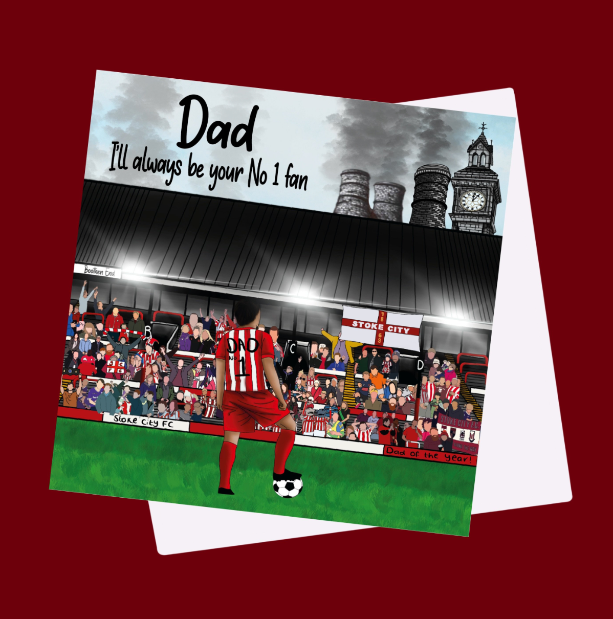 Stoke City No 1 Fan Dad Card