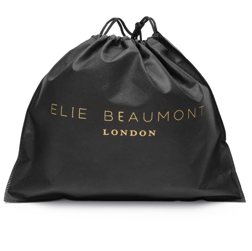 Elie Beaumont Designer Leather Crossbody Bag - Slate Grey (GOLD Fittings)