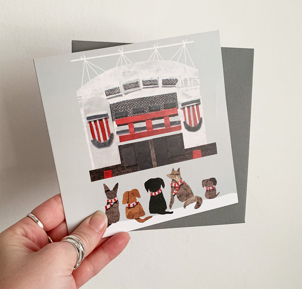 Cushy Paws Stoke City Stadium Blank Greeting Card