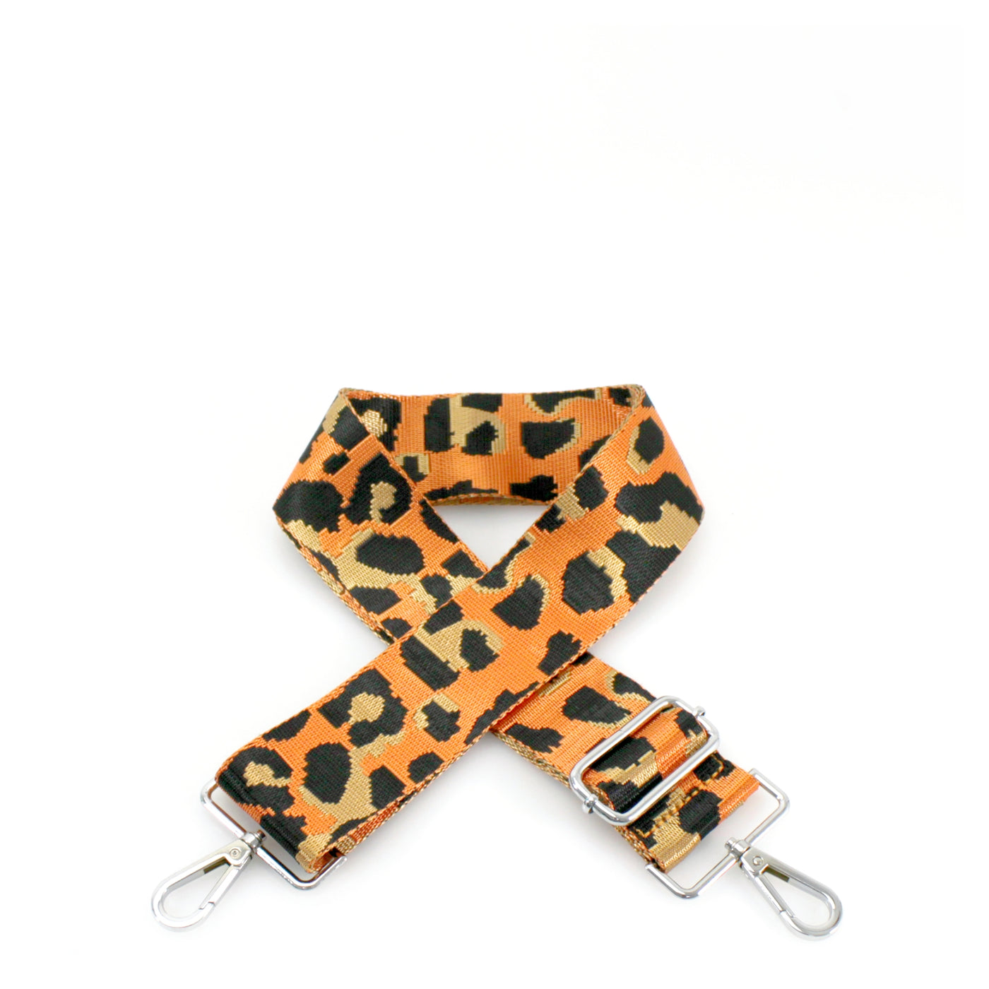 Bright Orange Cheetah Print Bag Strap