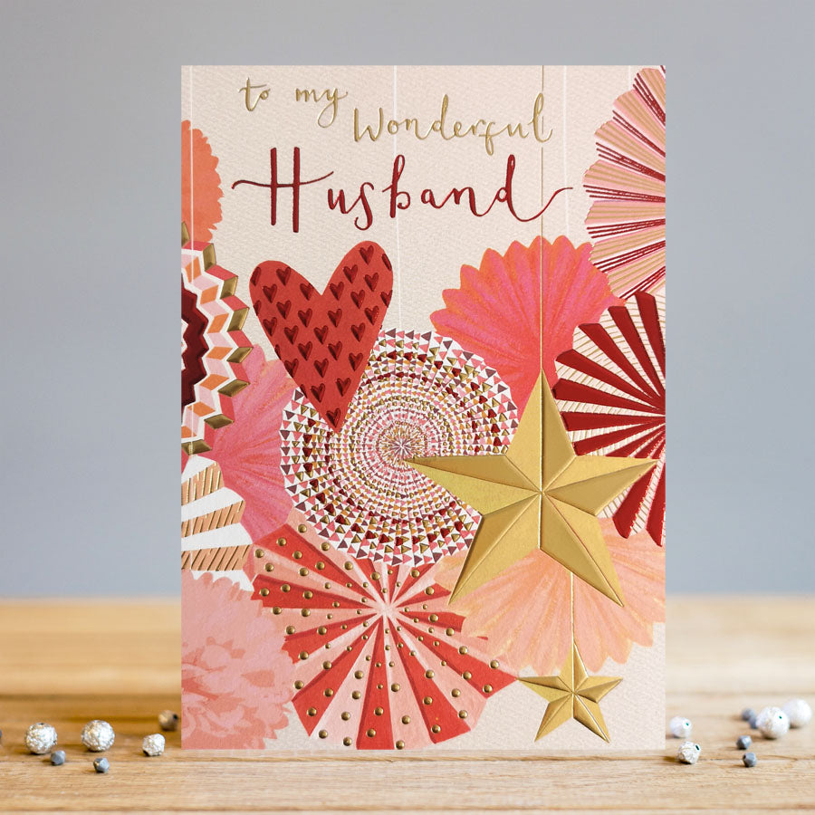 Louise Tiler To my Wonderful Husband Blank Card
