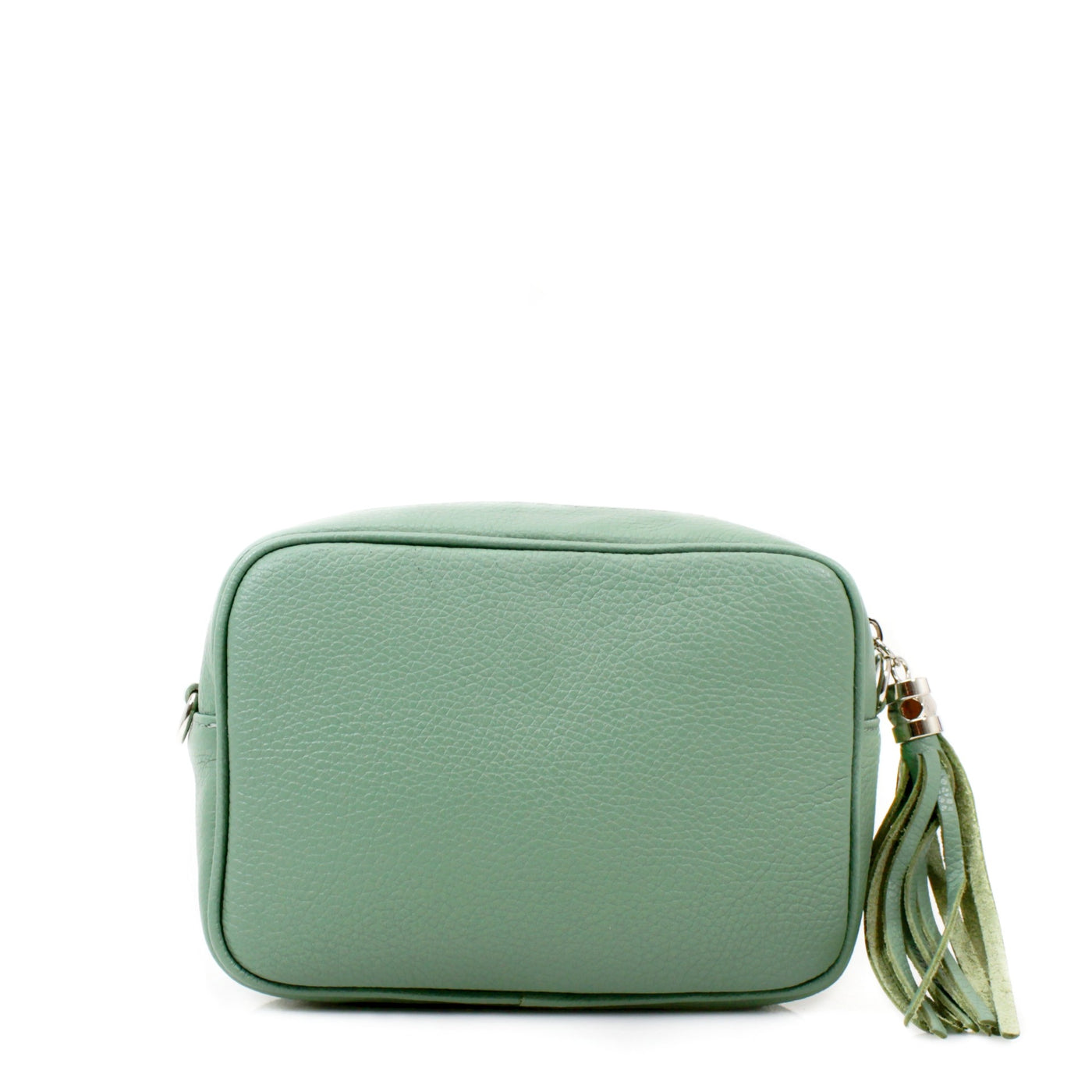 Leather Camera Tassel Handbag - Mint Green