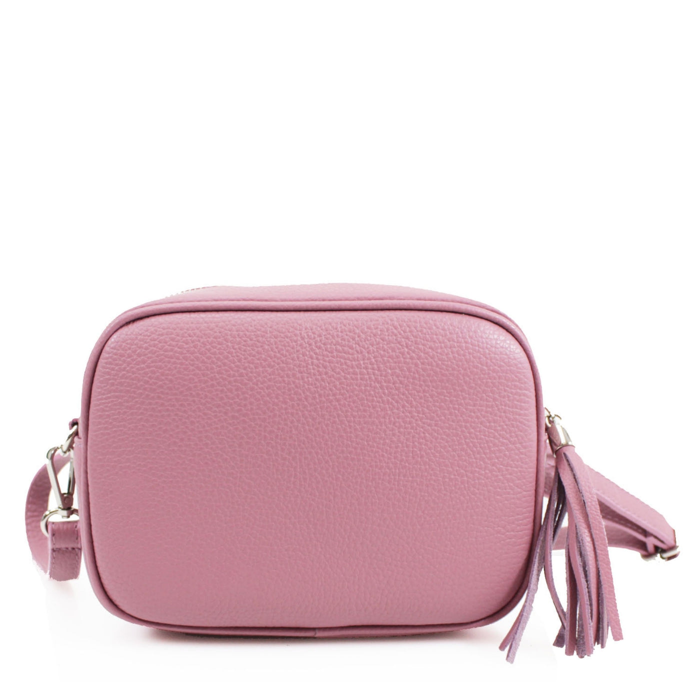 Leather Camera Tassel Handbag - Pink