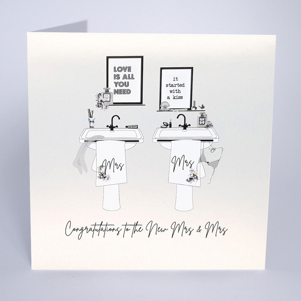 Five Dollar Shake Mrs &amp; Mrs Sinks Wedding Day Card