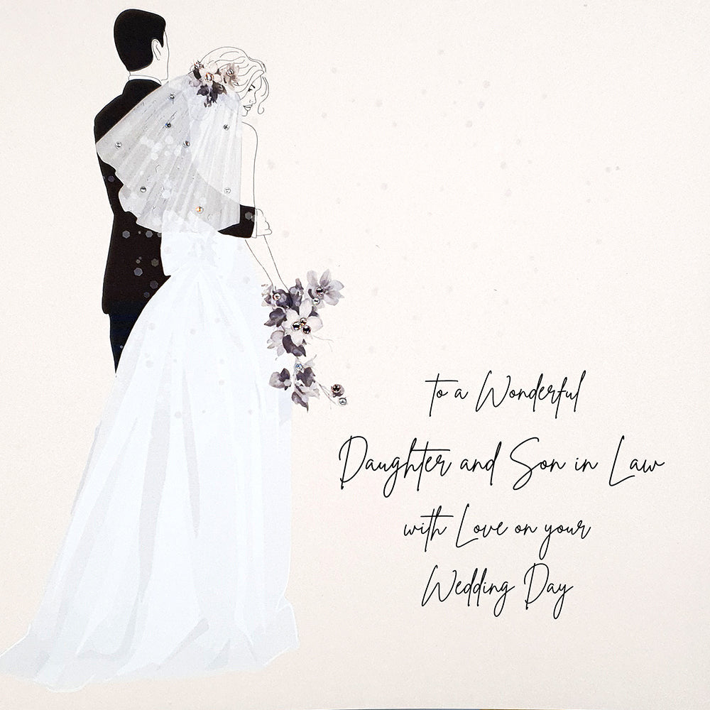 Five Dollar Shake LARGE Wonderful Daughter & Son-in-Law Wedding Day Card