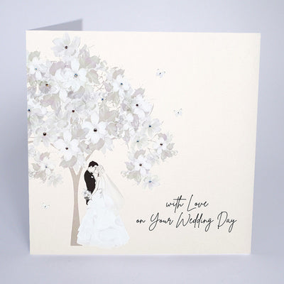 Five Dollar Shake LARGE With Love on Your Wedding Day Card (Couple Under Tree)