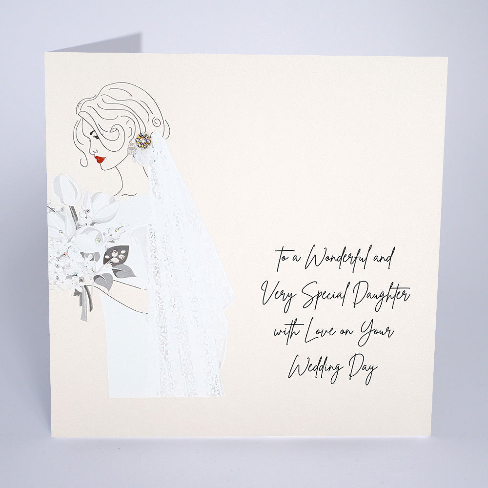 Five Dollar Shake LARGE Special Daughter With Love on Your Wedding Day Card
