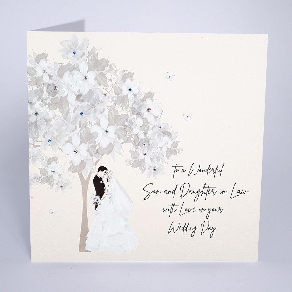 Five Dollar Shake LARGE Son & Daughter-in-Law Couple Tree Wedding Day Card