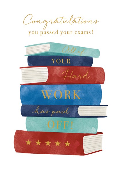 The Art File Exam Congrats Books Card