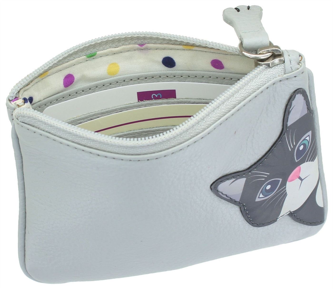 Mala Leather Cleo The Cat Leather Coin Purse (4230 50) - Grey