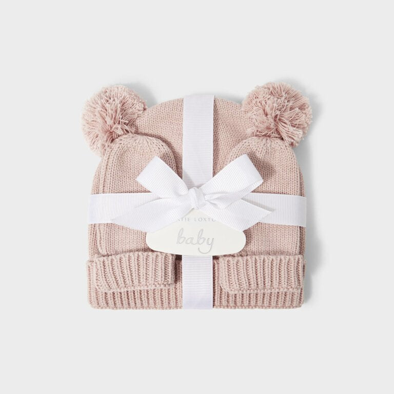 Katie Loxton Baby Hat & Mittens Set - Pink