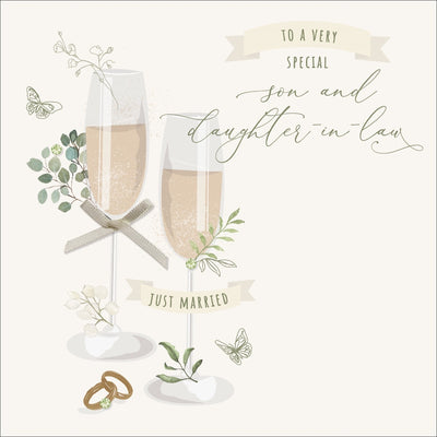 Son & Daughter-in-Law Wedding Day Card
